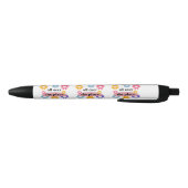 Stylo Noir Fleurs partout (Bas)
