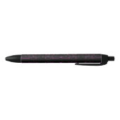 Stylo Noir Fleurs roses chaudes (Bas)