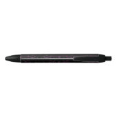 Stylo Noir Fleurs roses chaudes (Dos)