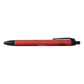 Stylo Noir Fleurs rouges gras (Haut)