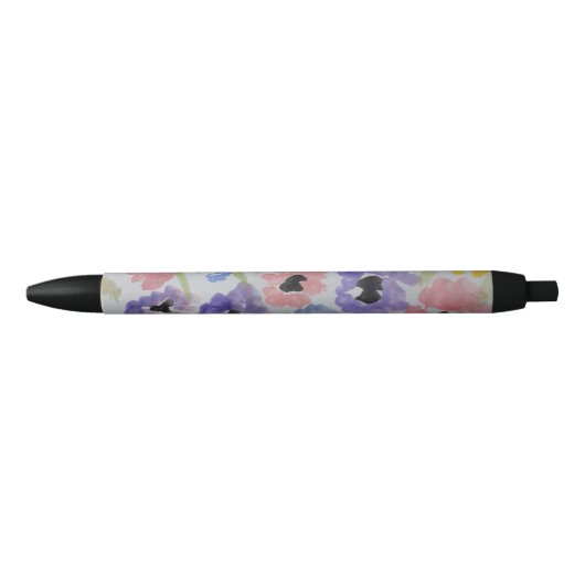Stylo Noir Fleurs sauvages d'été (Devant)