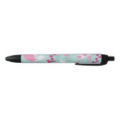 Stylo Noir fleurs vertes (Bas)