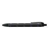 Stylo Noir Fleurs violettes (Haut)