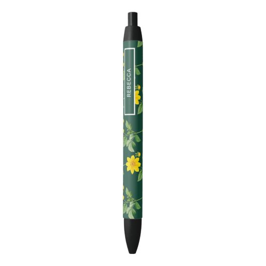 Stylo Noir Floral (devant Vertical)