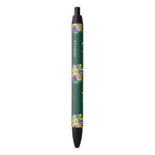 Stylo Noir Floral