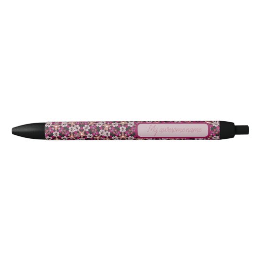 Stylo Noir Floral Bourgogne (Devant)