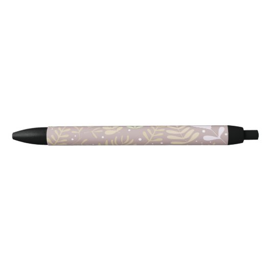 Stylo Noir Floral minimal (Devant)
