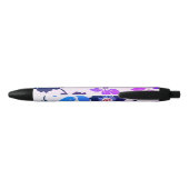 Stylo Noir Floral pourpre (Dos)