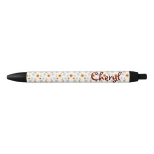 Stylo Noir Floral Retour à l'école