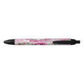 Stylo Noir Floral rose, Fête de la mariée (Dos)