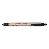 Stylo Noir Floral rustique vintage (Dos)