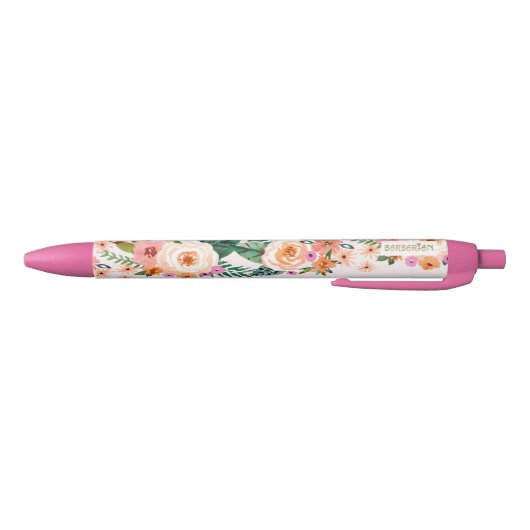 Stylo Noir Floral tropical (Bas)
