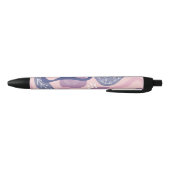 Stylo Noir Florale violet minimaliste (Bas)