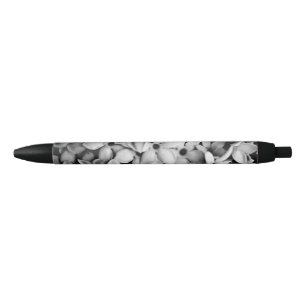 Stylo Noir floraux noir et blanc
