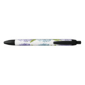 Stylo Noir Flore bleu Gerbera Fleurs marguerites (Dos)
