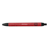 Stylo Noir Flore rouge gras (Devant)