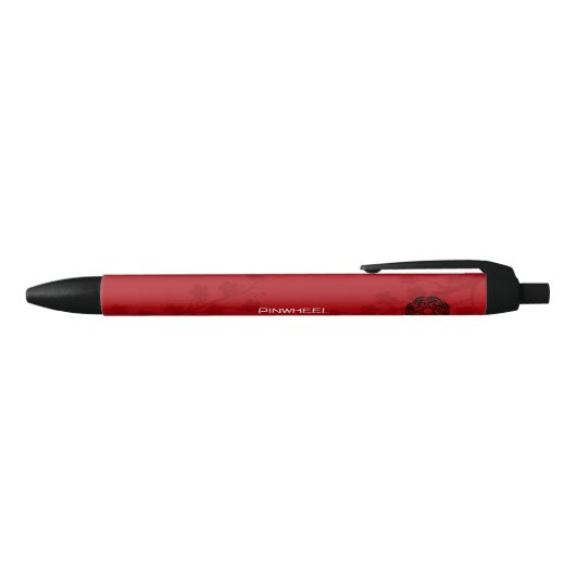 Stylo Noir Flore rouge gras (Haut)