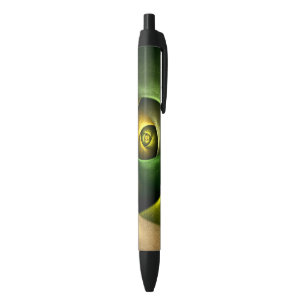 Stylo Noir Flore verte Florale moderne Art Abstrait Motif #23