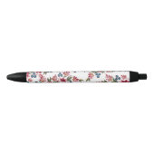 Stylo Noir Flores d'aquarelle rétro (Devant)