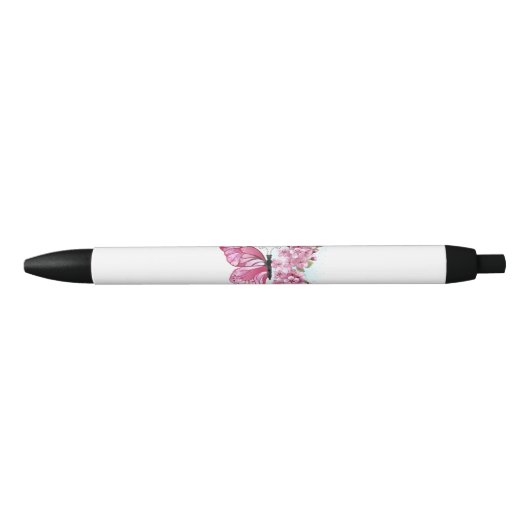 Stylo Noir Flower Butterfly (Devant)