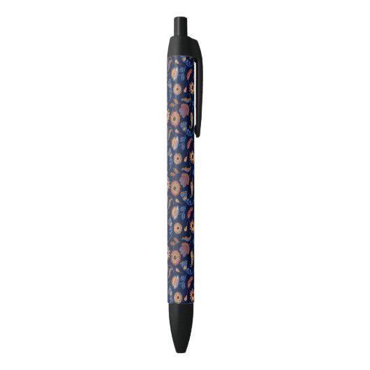 Stylo Noir Folk Rustique Floral (Bas (Vertical))