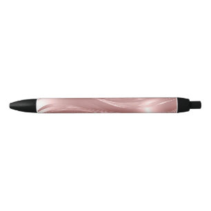Stylo Noir Fond élégant rose scintillant avec vague métalliqu