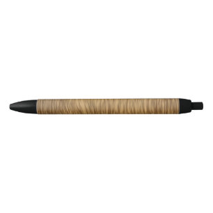 Stylo Noir Fond en bois faux brut de couleur naturelle