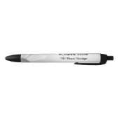 Stylo Noir Fond gris flou Fleur de Gerbera floue (Bas)