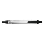 Stylo Noir Fond gris flou Fleur de Gerbera floue (Dos)