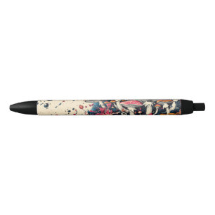 Stylo Noir Forêt de champignons psychédélique avec guitare