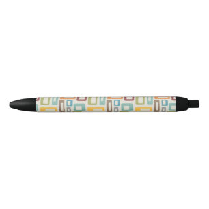 Stylo Noir Formes colorées de style mi-siècle