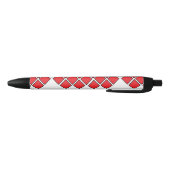 Stylo Noir Formes de diamants rouges (Bas)