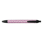 Stylo Noir Formes Géométriques Élégantes Motif En Couleurs Ro (Dos)