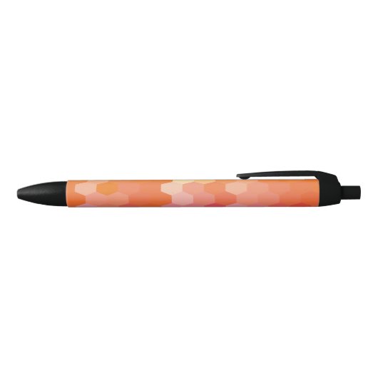 Stylo Noir Formes Hexagones géométriques jaune rose (Haut)
