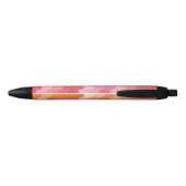 Stylo Noir Formes Hexagones géométriques jaune rose (Dos)