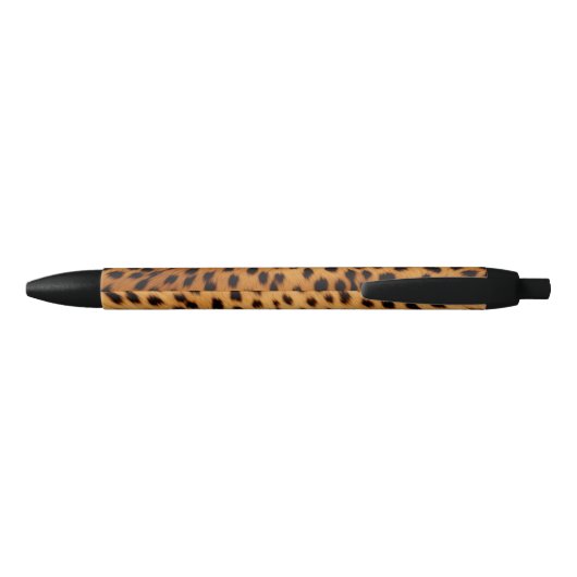 Stylo Noir Fourrure animale Cheetah (Dos)