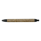 Stylo Noir Fourrure de léopard (Devant)