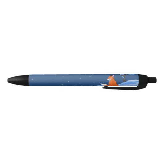 Stylo Noir Fox de nuit d'hiver (Bas)