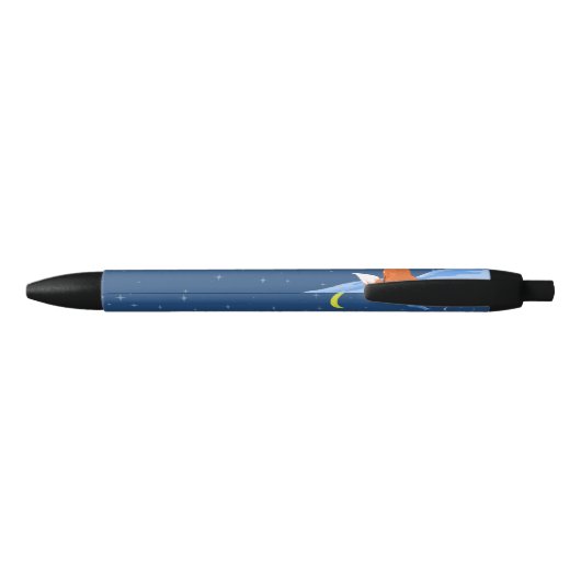 Stylo Noir Fox de nuit d'hiver (Dos)