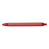 Stylo Noir Fractale de carrés ondulés rouges (Devant)