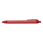Stylo Noir Fractale de carrés ondulés rouges (Haut)
