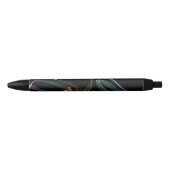 Stylo Noir Fractale de trompette abstraite (Devant)