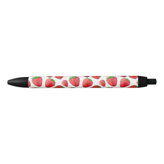 Stylo Noir Fraise d'aquarelle (Devant)