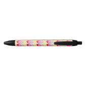 Stylo Noir fraise d'aquarelle jaune (Dos)