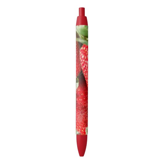 Stylo Noir Fraises (devant Vertical)