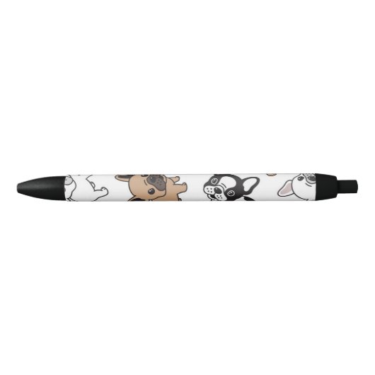 Stylo Noir French Bulldog, Accessoires Français (Devant)