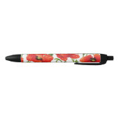 Stylo Noir Frontière horizontale avec le pavot rouge (Bas)