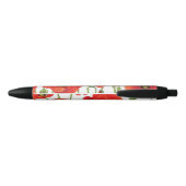 Stylo Noir Frontière horizontale avec le pavot rouge (Dos)