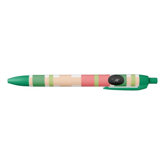Stylo Noir Fruits de pastèque Plaid vert rose (Bas)