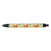 Stylo Noir Fruits d'été frais Motif (Devant)